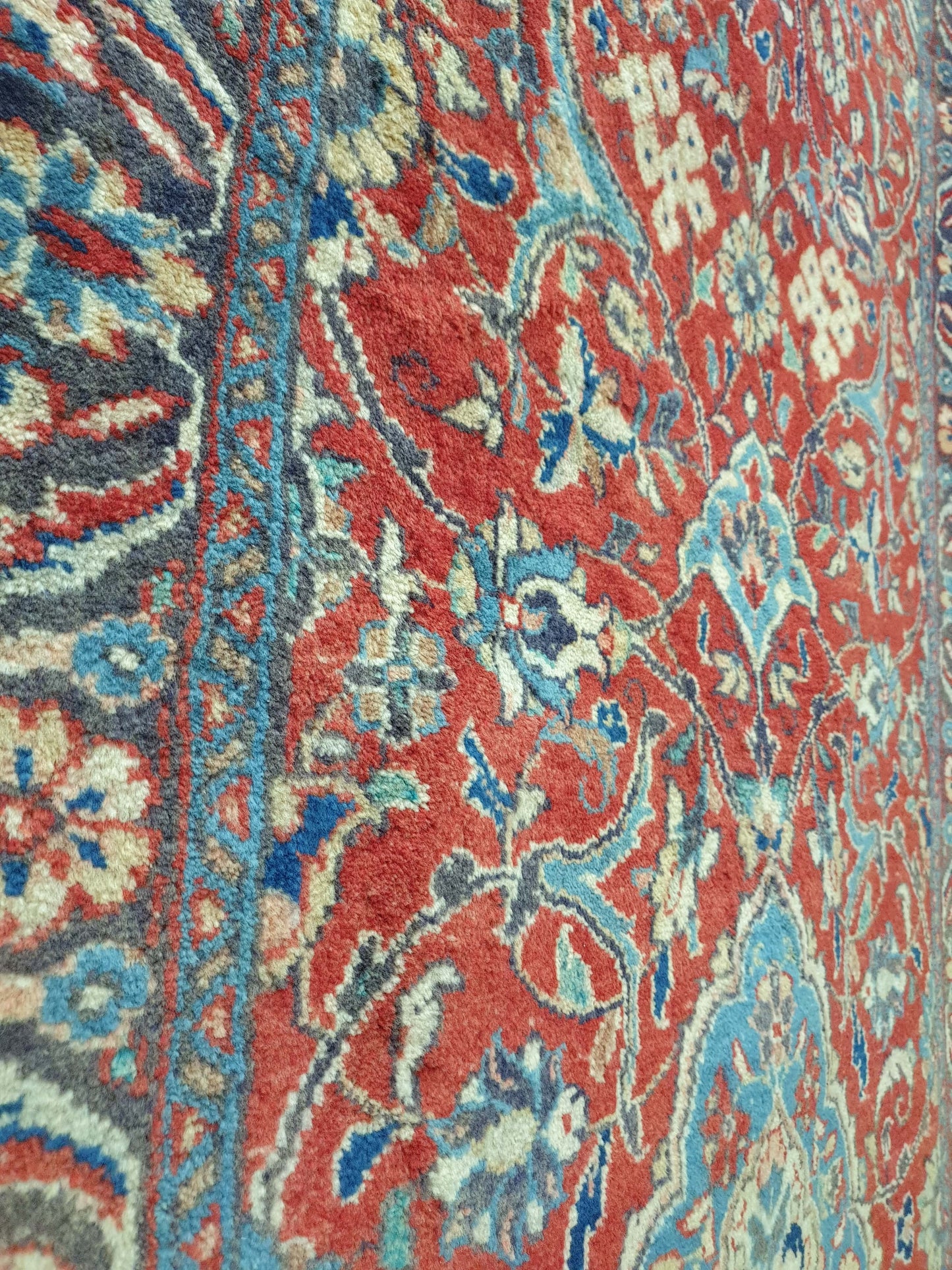 Vintage Tabriz Rug 307 x 107cm