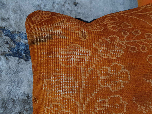 Rug Cushion Cover - 45 x 45cm (Approx) - Orange