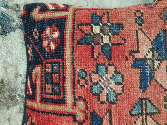 Rug Cushion Cover - Approx 45 x 45cm - Red