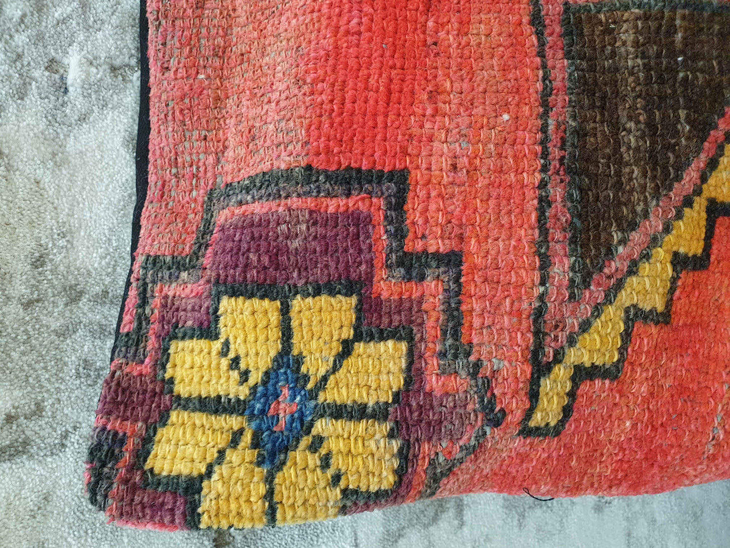 Rug Cushion Cover - Approx 45 x 45cm - Black