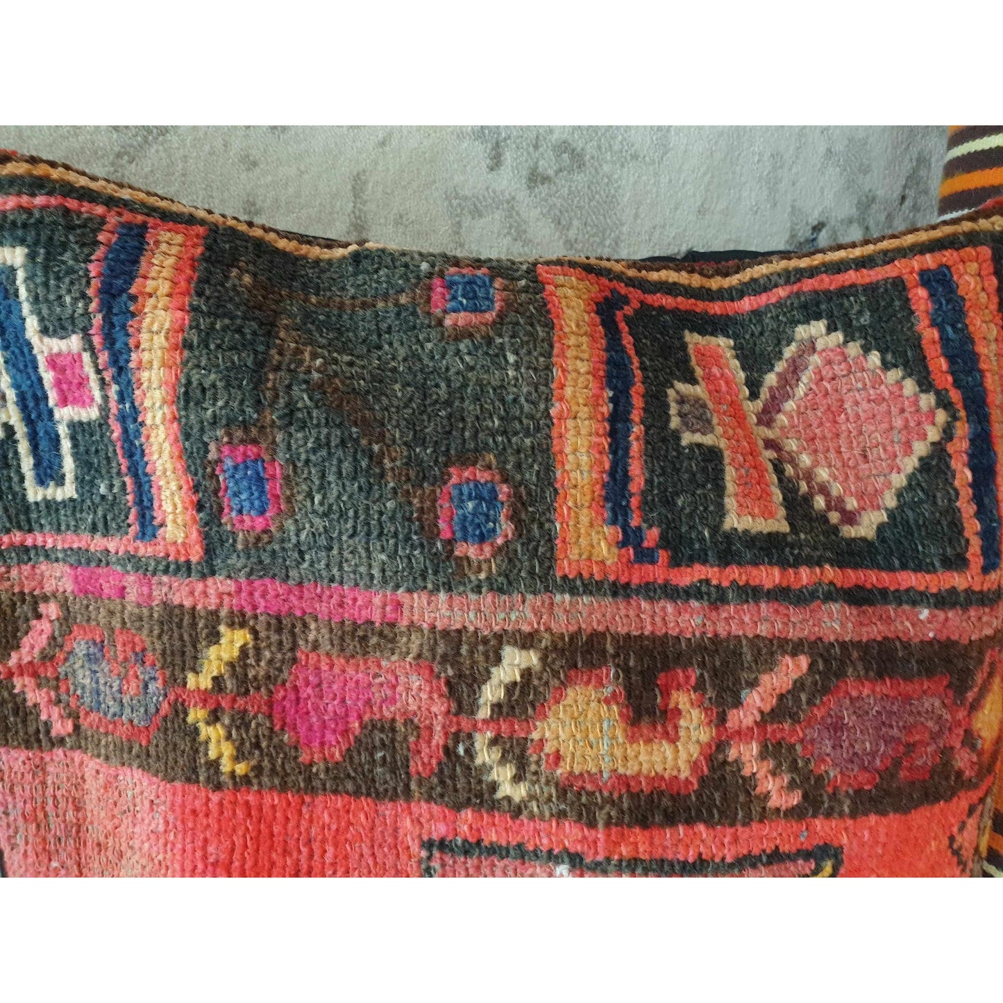 Rug Cushion Cover - Approx 45 x 45cm - Black