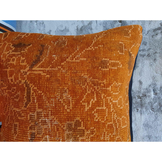 Rug Cushion Cover - Approx 45 x 45cm - Orange 1