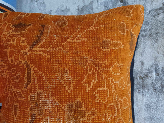 Rug Cushion Cover - Approx 45 x 45cm - Orange 1