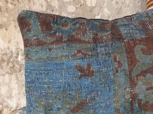 Rug Cushion Cover - 45 x 45cm (Approx) - Blue