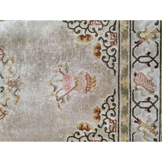 Vintage Chinese Pure Silk Rug 150 x 90cm