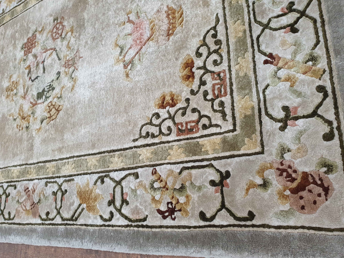 Vintage Chinese Pure Silk Rug 150 x 90cm