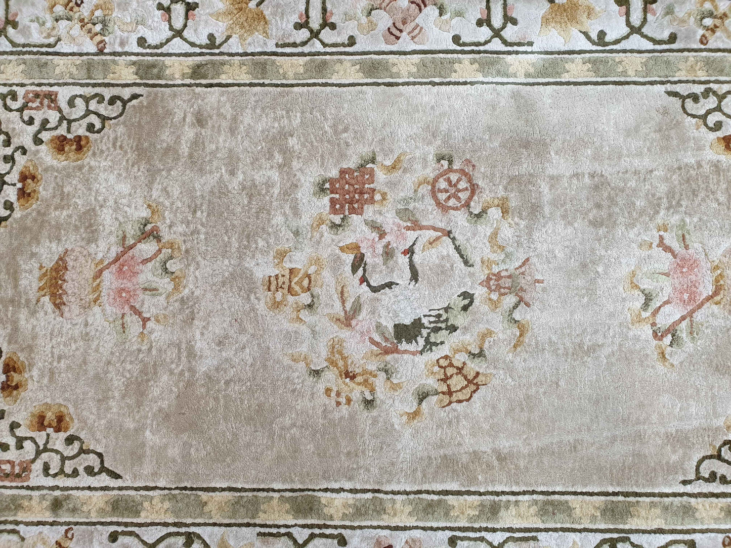Vintage Chinese Pure Silk Rug 150 x 90cm