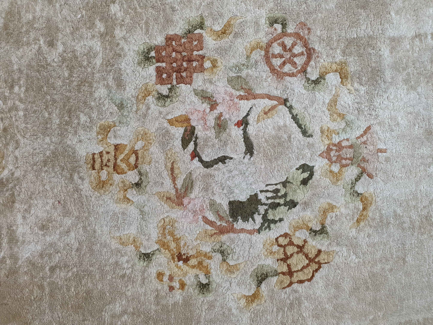 Vintage Chinese Pure Silk Rug 150 x 90cm