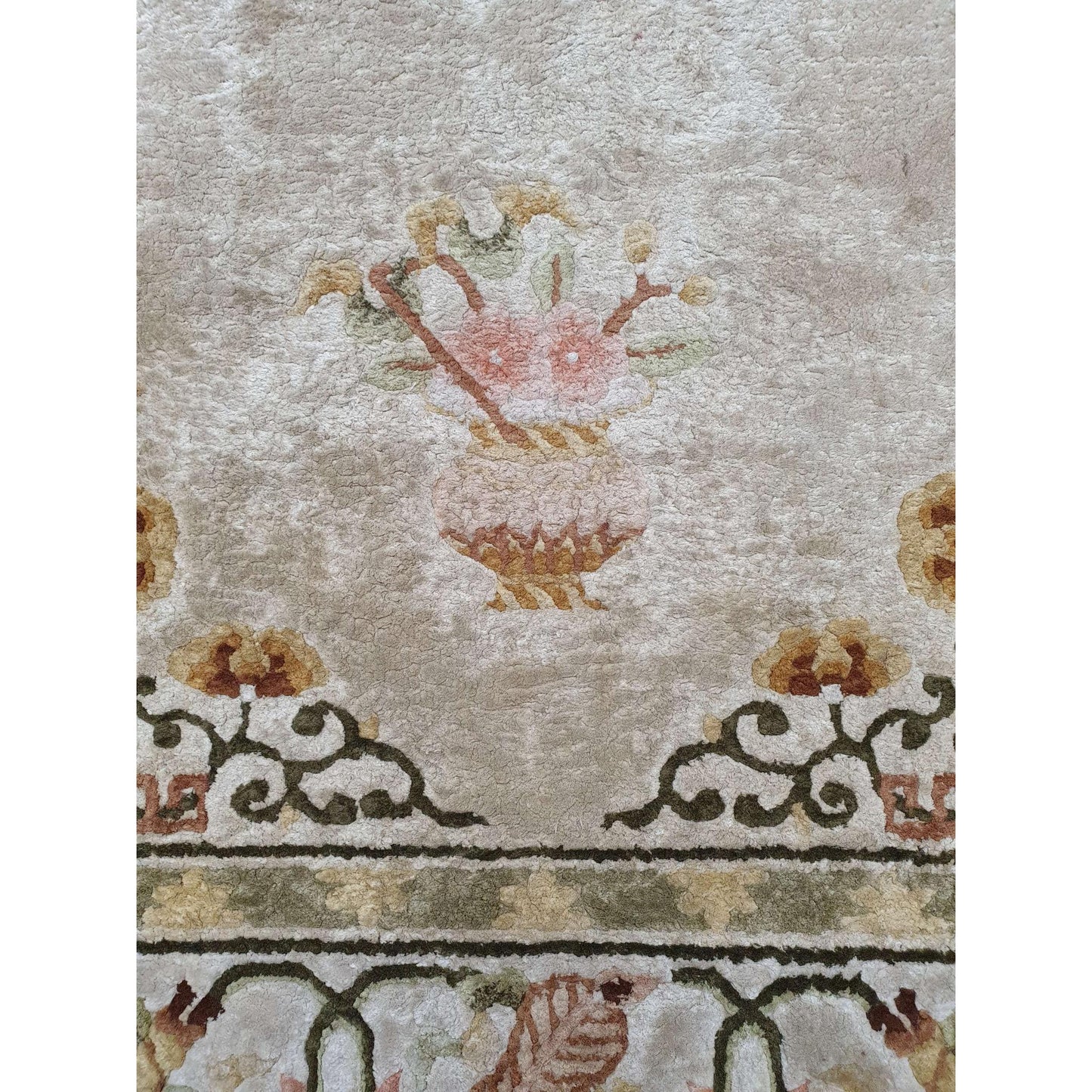 Vintage Chinese Pure Silk Rug 150 x 90cm