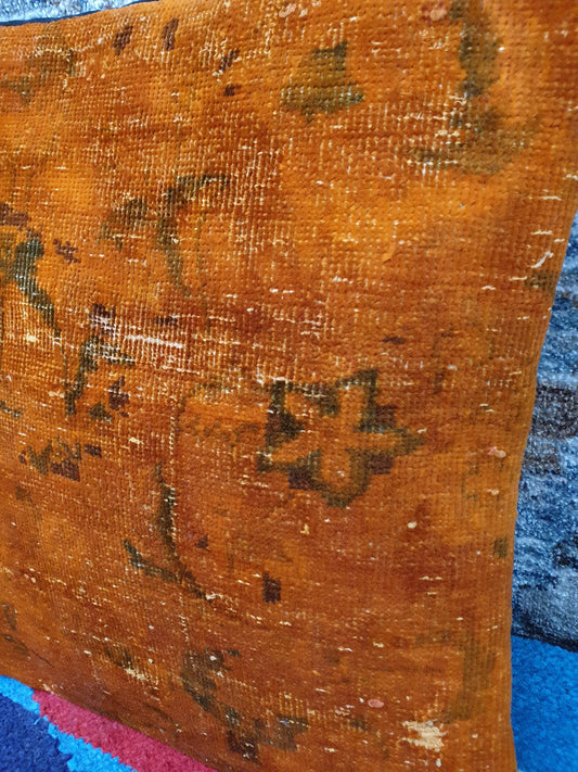 Vintage Persian overdyed Cushion cover 45 x 45cm (Approx)