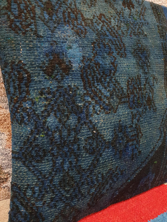 Vintage Persian overdyed Cushion Cover 45 x 45cm (Approx)
