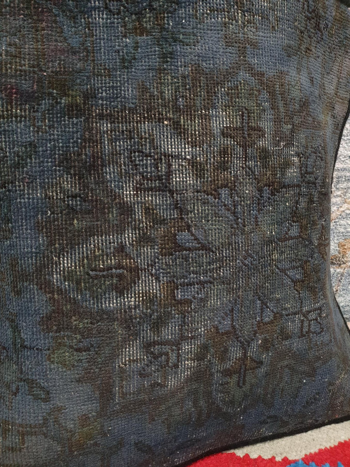 Vintage Persian overdyed Cushion Cover 45 x 45cm (Approx)