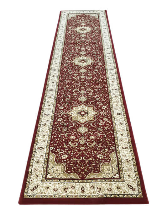 Isfahan traditional design runner rug 300 x 80cm