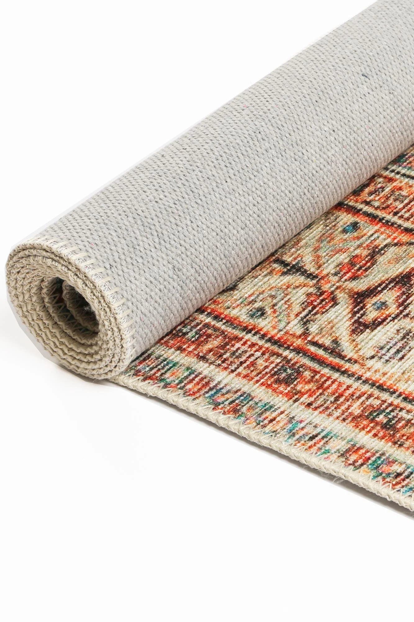 Distressed Louvre Rustic Blue Rug 290 x 200cm