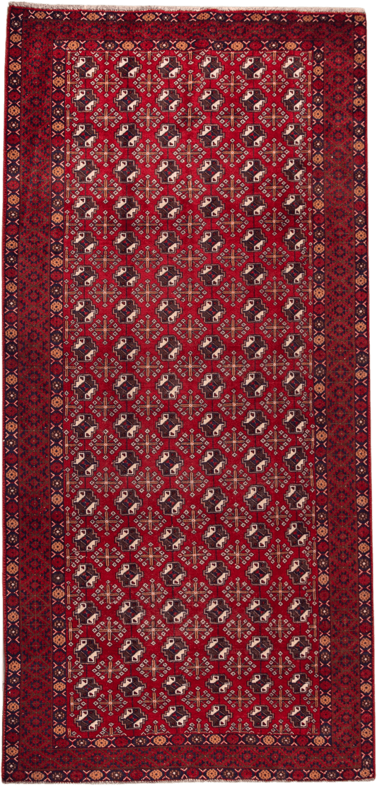 Vintage Persian Turkoman Rug - 283 x 136cm
