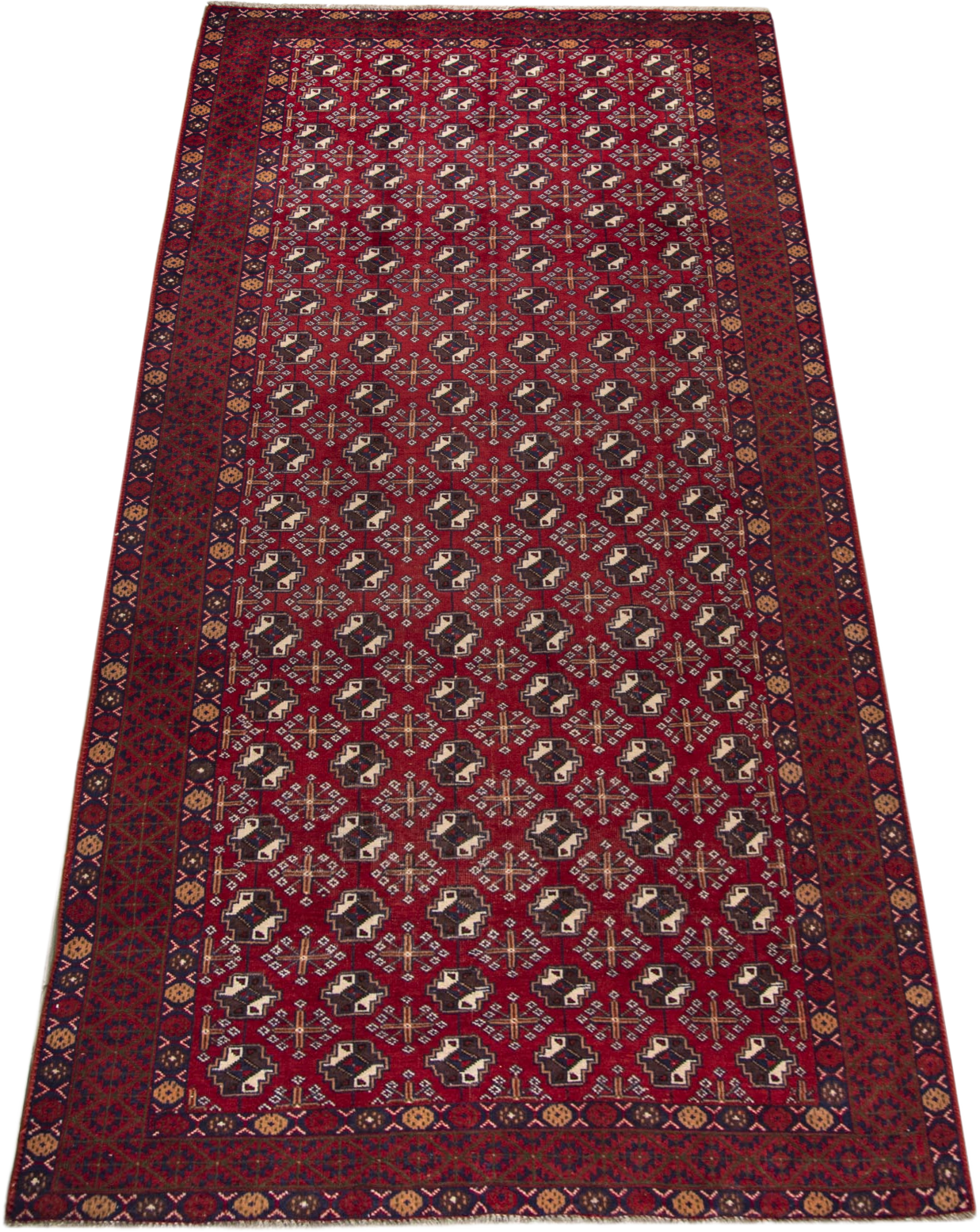 Vintage Persian Turkoman Rug - 283 x 136cm