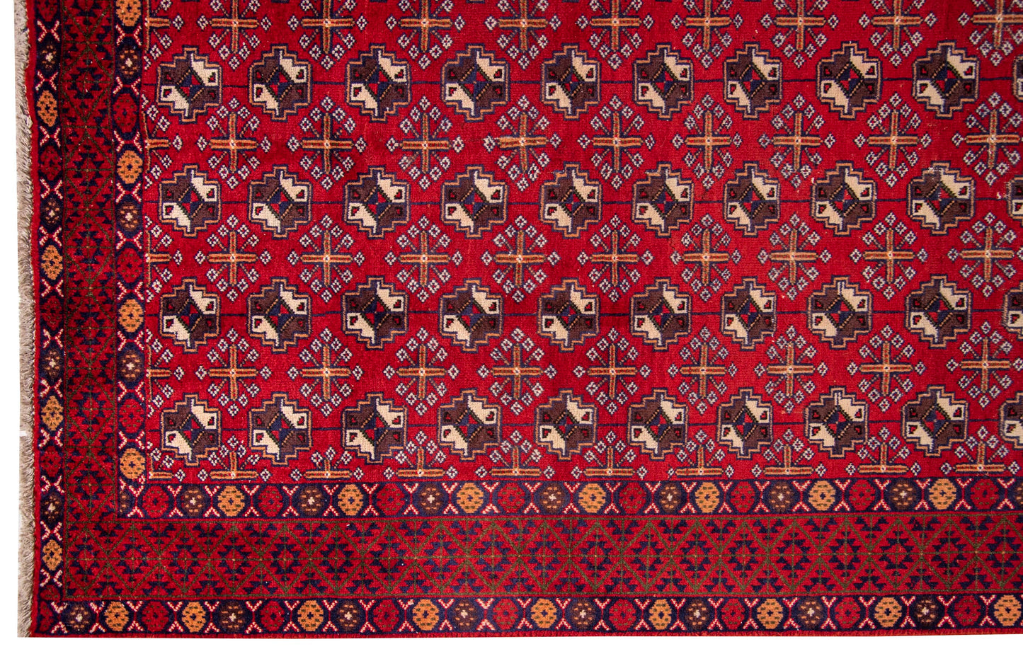 Vintage Persian Turkoman Rug - 283 x 136cm
