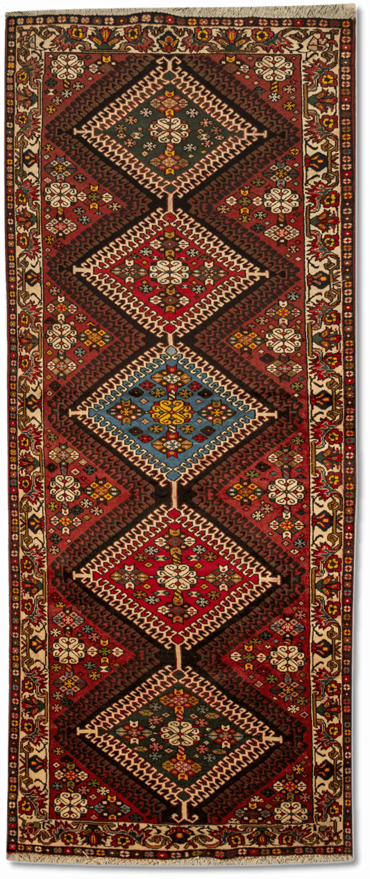 Vintage - Handmade Shiraz Runner - 302 x 125cm