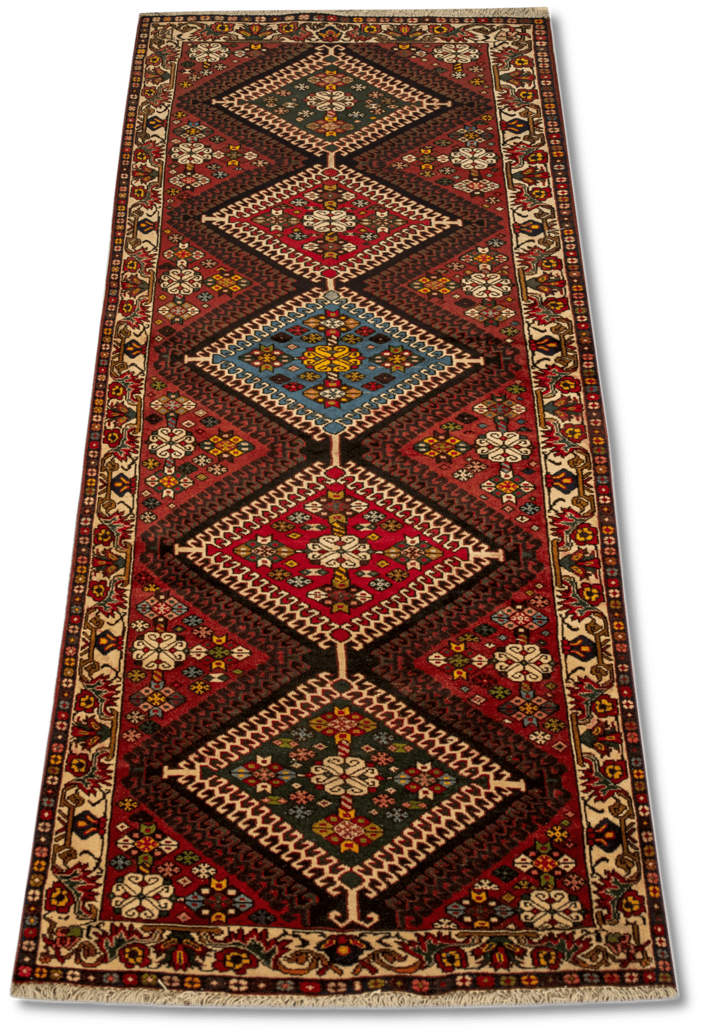 Vintage - Handmade Shiraz Runner - 302 x 125cm
