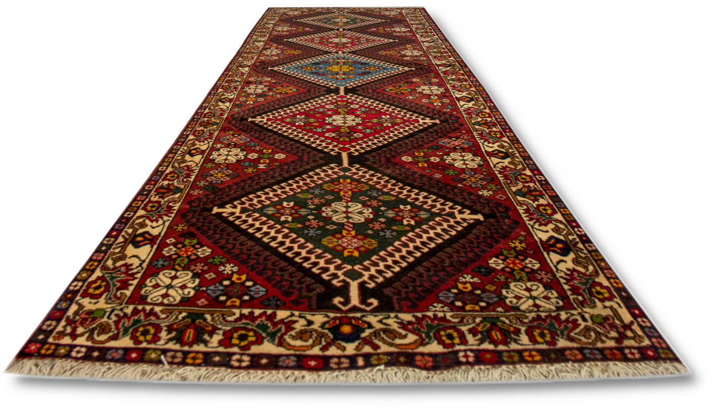 Vintage - Handmade Shiraz Runner - 302 x 125cm