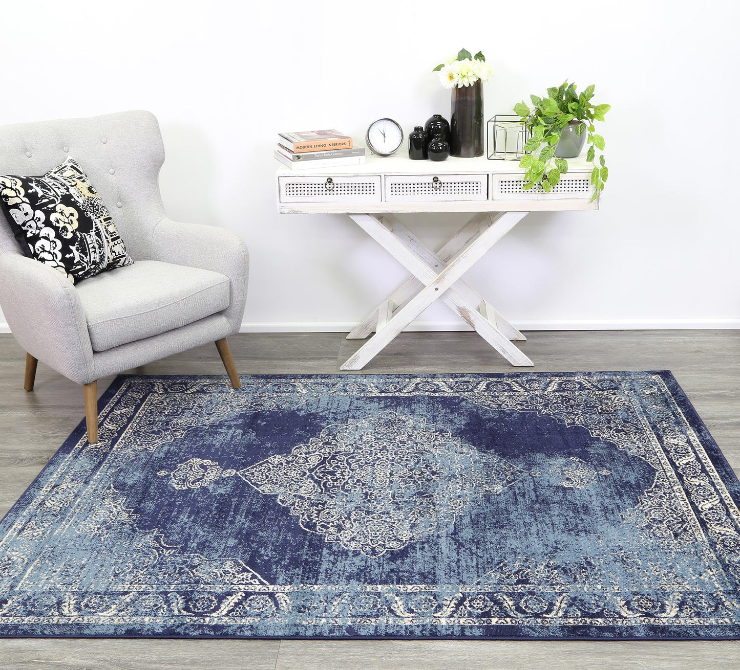 Arya Antique Traditional Navy Rug