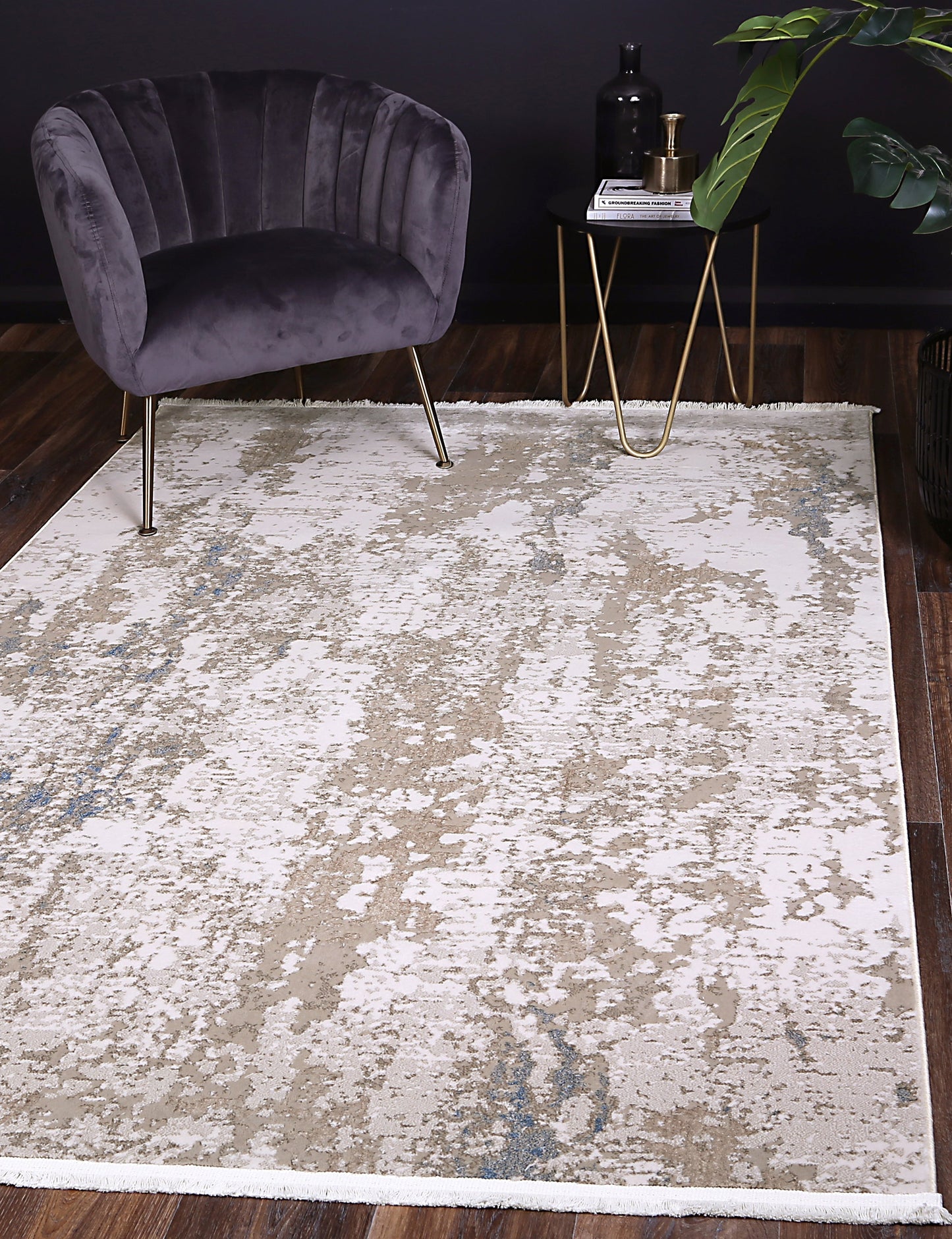 Paradise 1 Modern Beige & Blue Rug 290 x 200cm