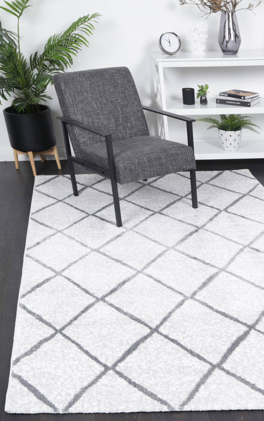 Kimberley 1 Trellis Silver Rug 290 x 200cm