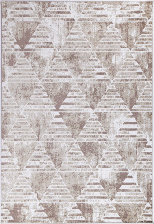 Kimberley Matrix Geometric Latte Rug 290 x 200cm