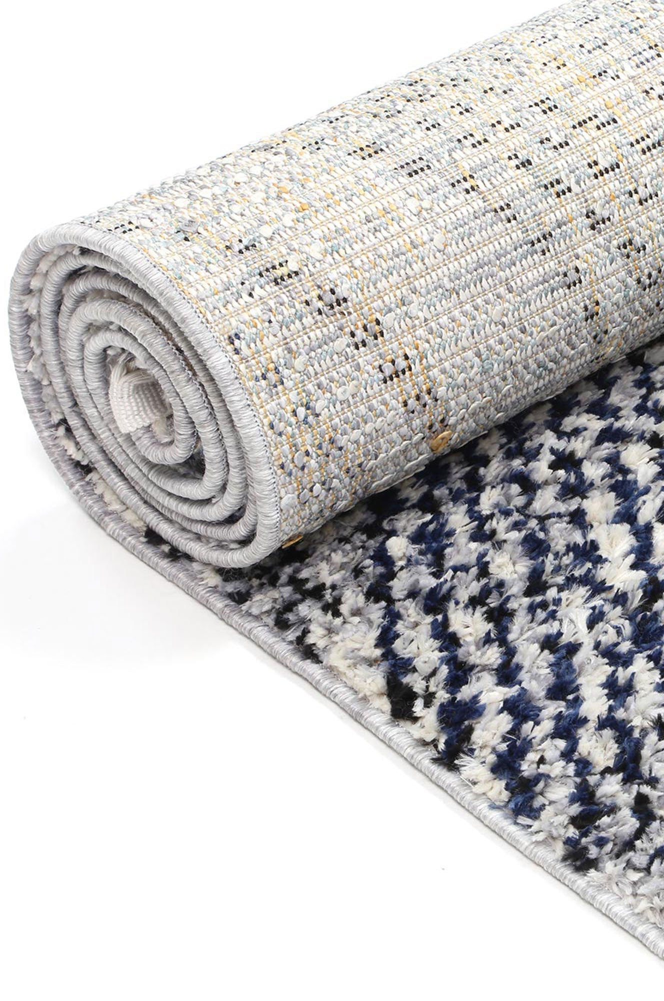 Mansour Harlequin Blue Geomteric Rug