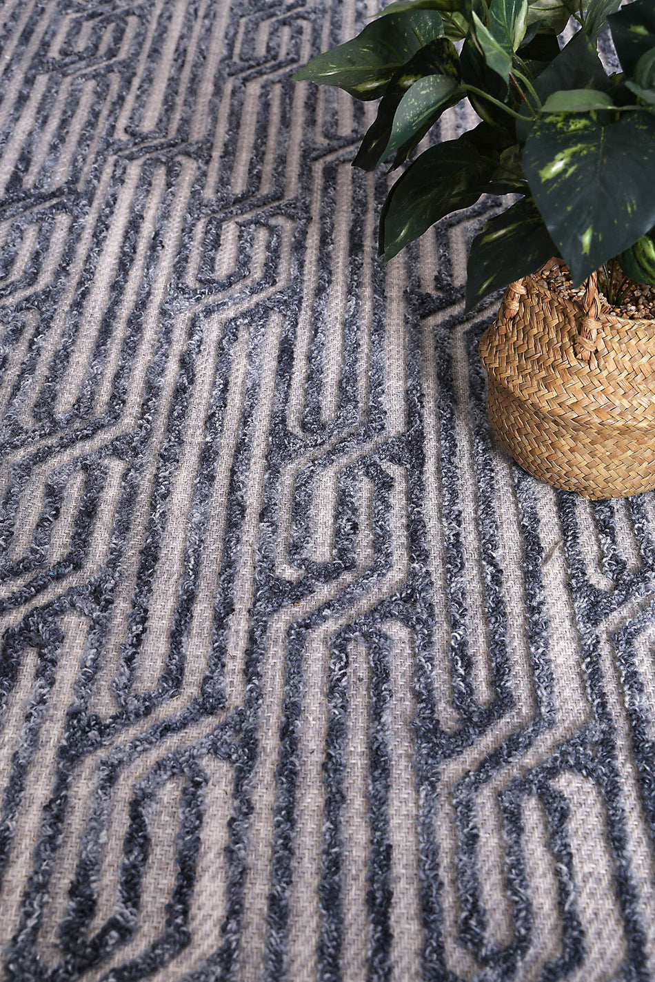 New Marbella Almeria Blue Contemporary Rug