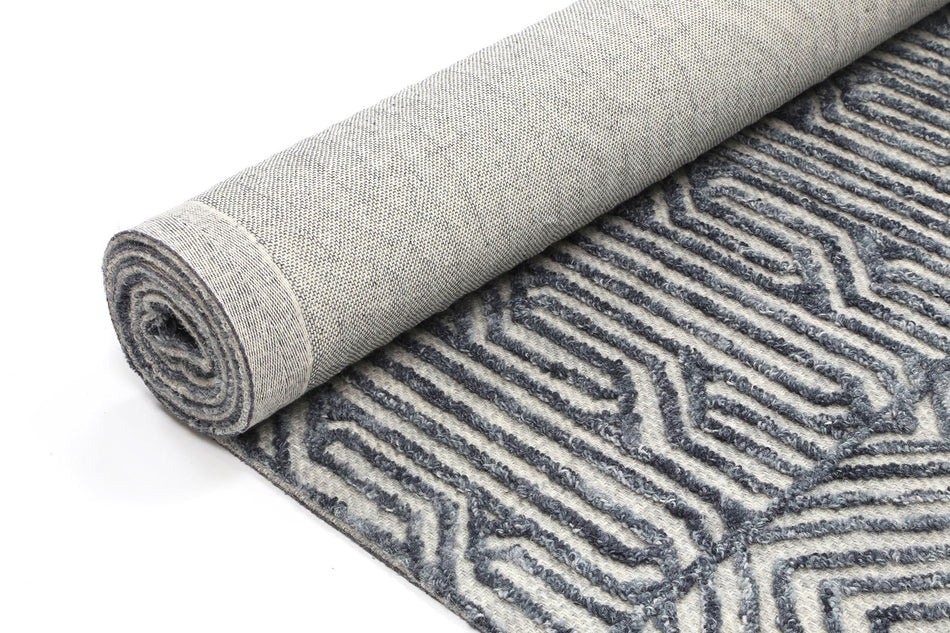 New Marbella Almeria Blue Contemporary Rug