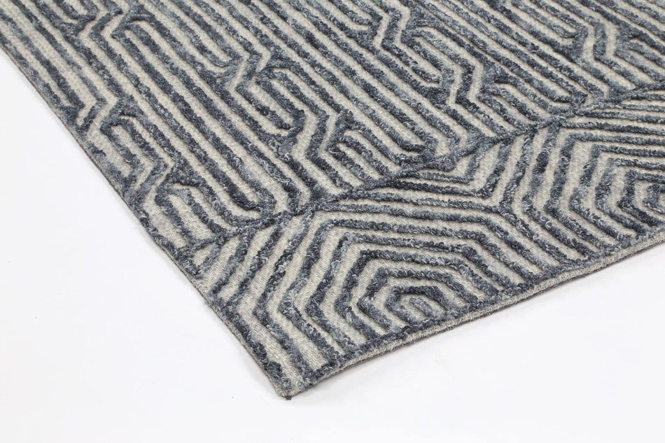New Marbella Almeria Blue Contemporary Rug