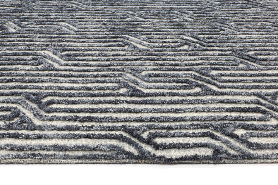 New Marbella Almeria Blue Contemporary Rug