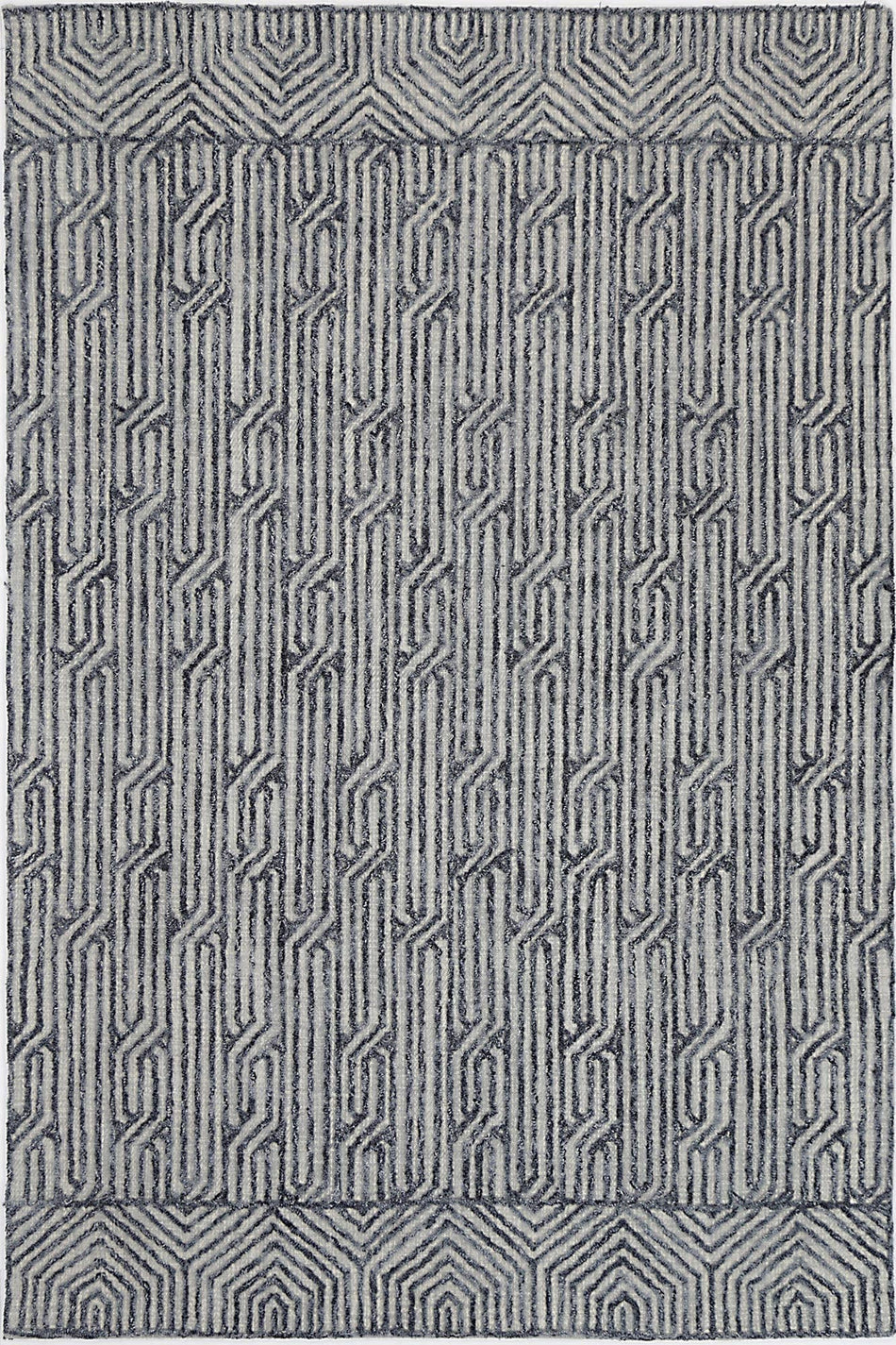 New Marbella Almeria Blue Contemporary Rug