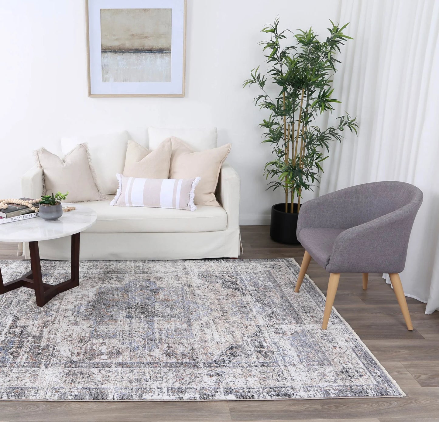 Maryland Multan Ash Traditional Soft Rug 290 x 200 cm
