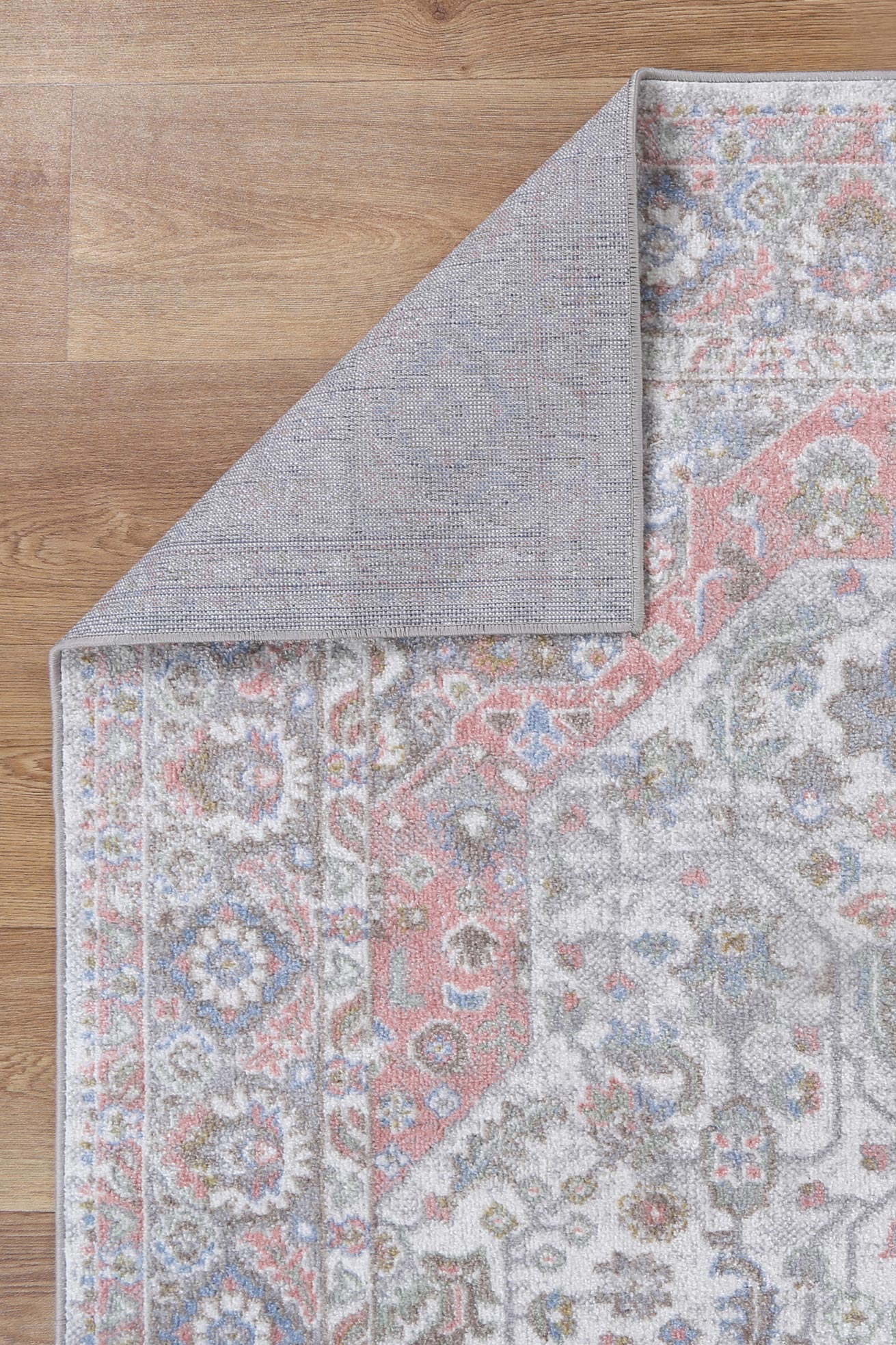 Oporto Bremen Blush & Blue Traditional Soft Rug