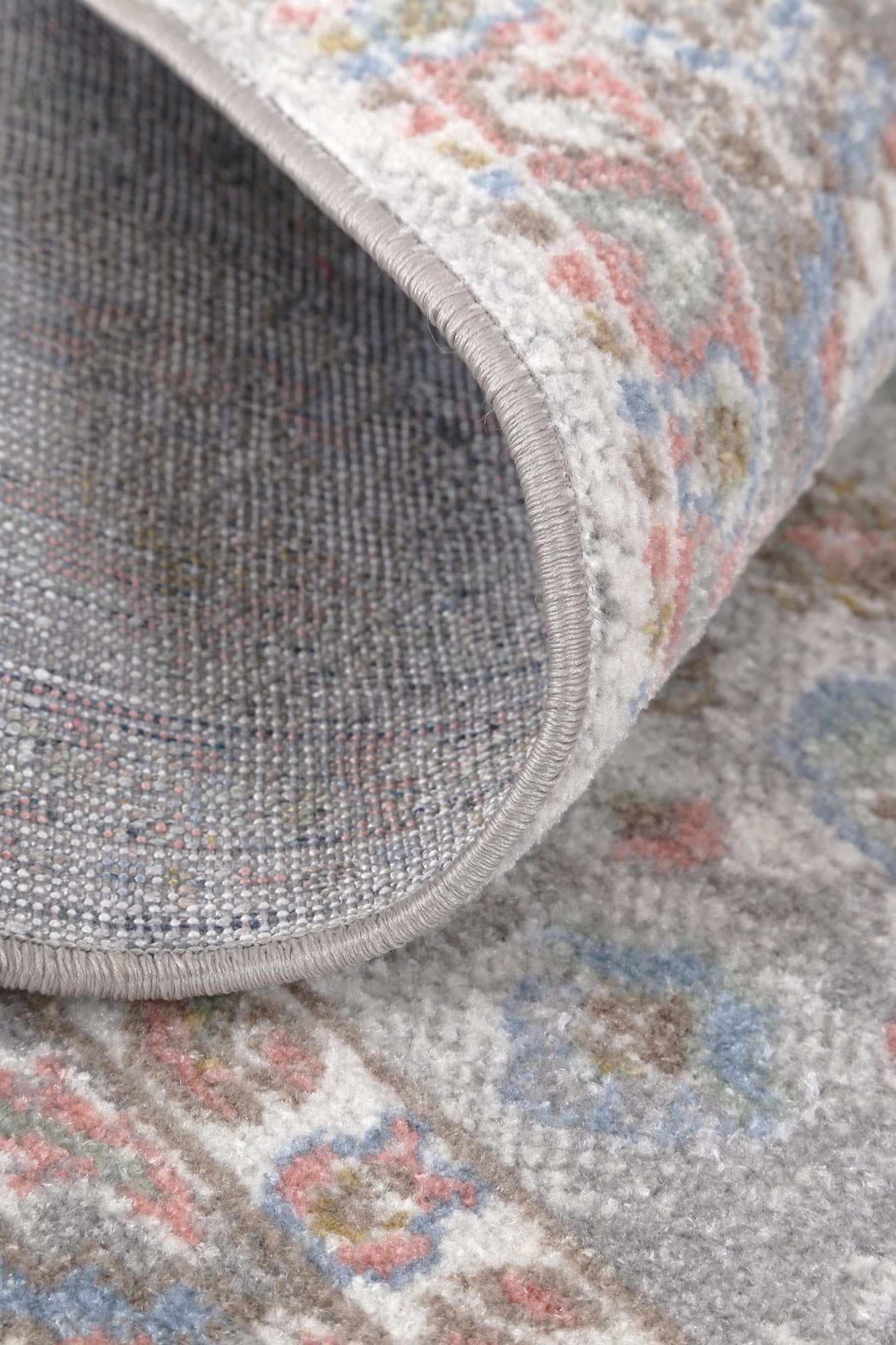 Oporto Bremen Blush & Blue Traditional Soft Rug