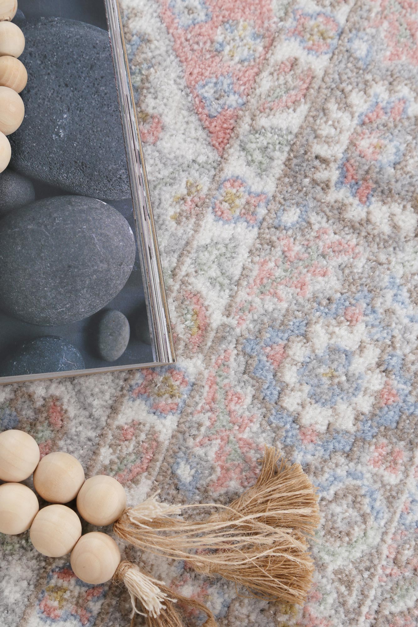 Oporto Bremen Blush & Blue Traditional Soft Rug