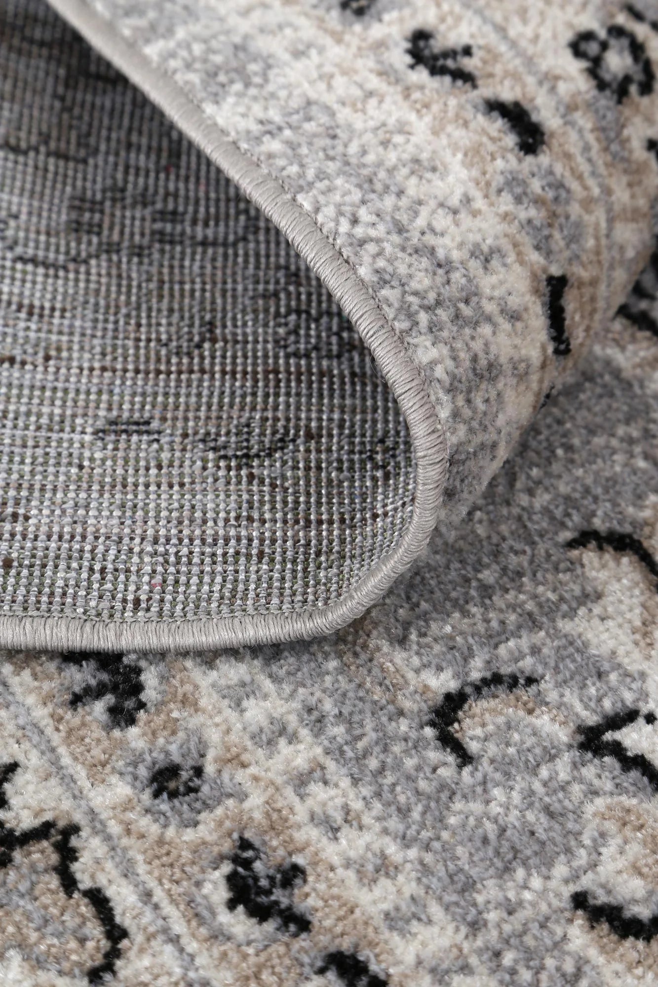 Oporto Hamburg Grey Traditional Soft Rug 290 x 200 cm