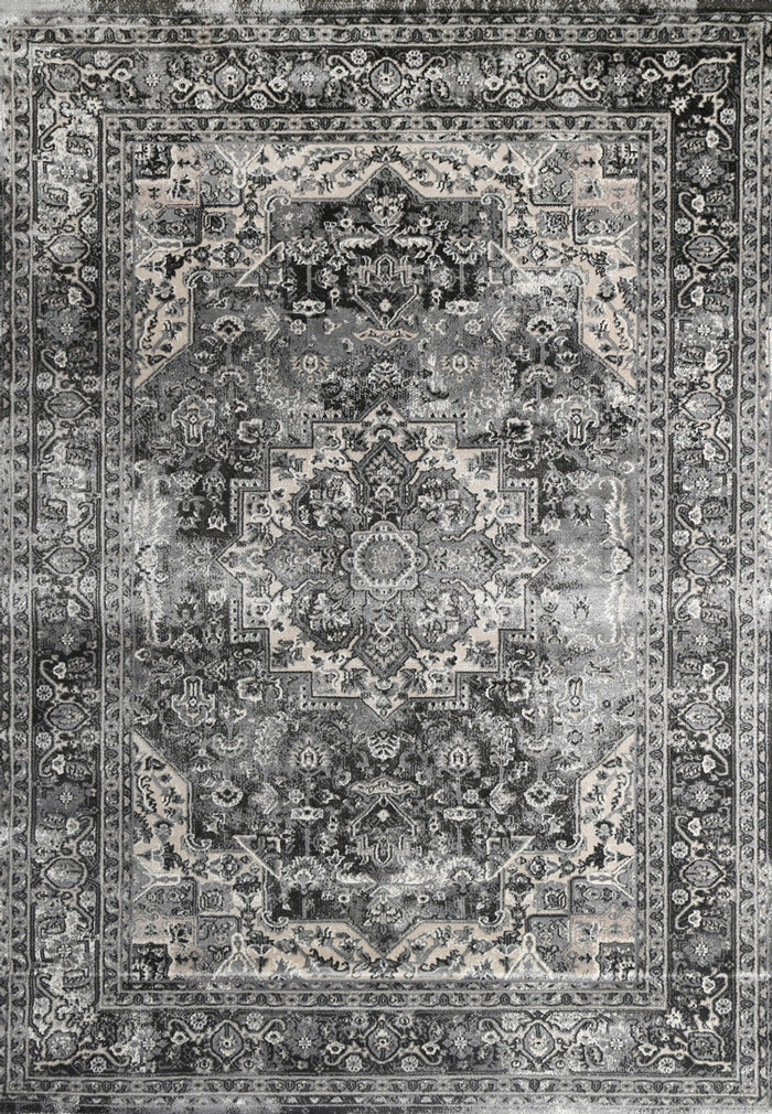 Prague Teresa Charcoal Traditional Rug 170 x 120 cm