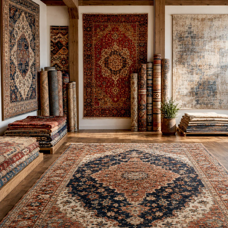Shop all rugs collection at Silk Road Rugs with Persian, Afghan, vintage and modern rug displays