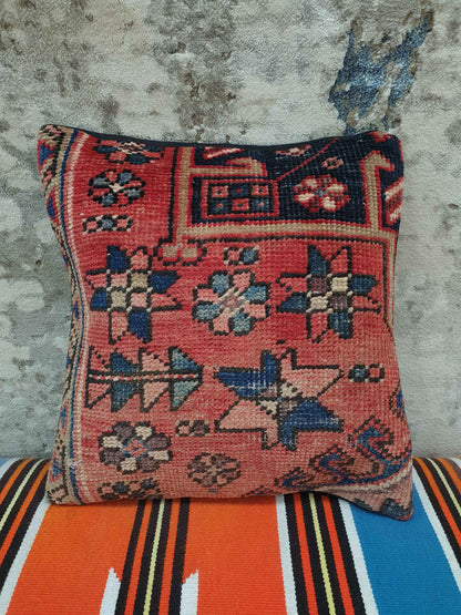 Rug Cushion Cover - Approx 45 x 45cm - Red