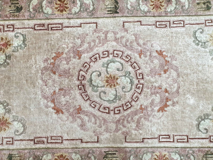 Rare Vintage Chinese Silk Hand Knotted Rug 152 x 90cm