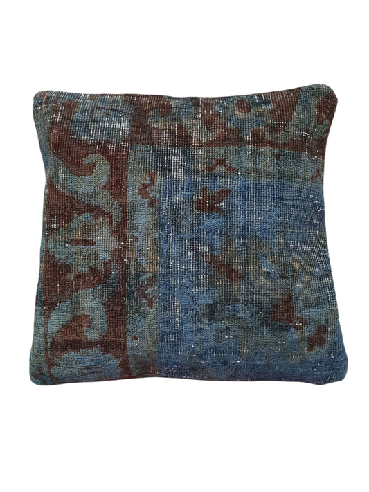 Rug Cushion Cover - 45 x 45cm (Approx) - Blue