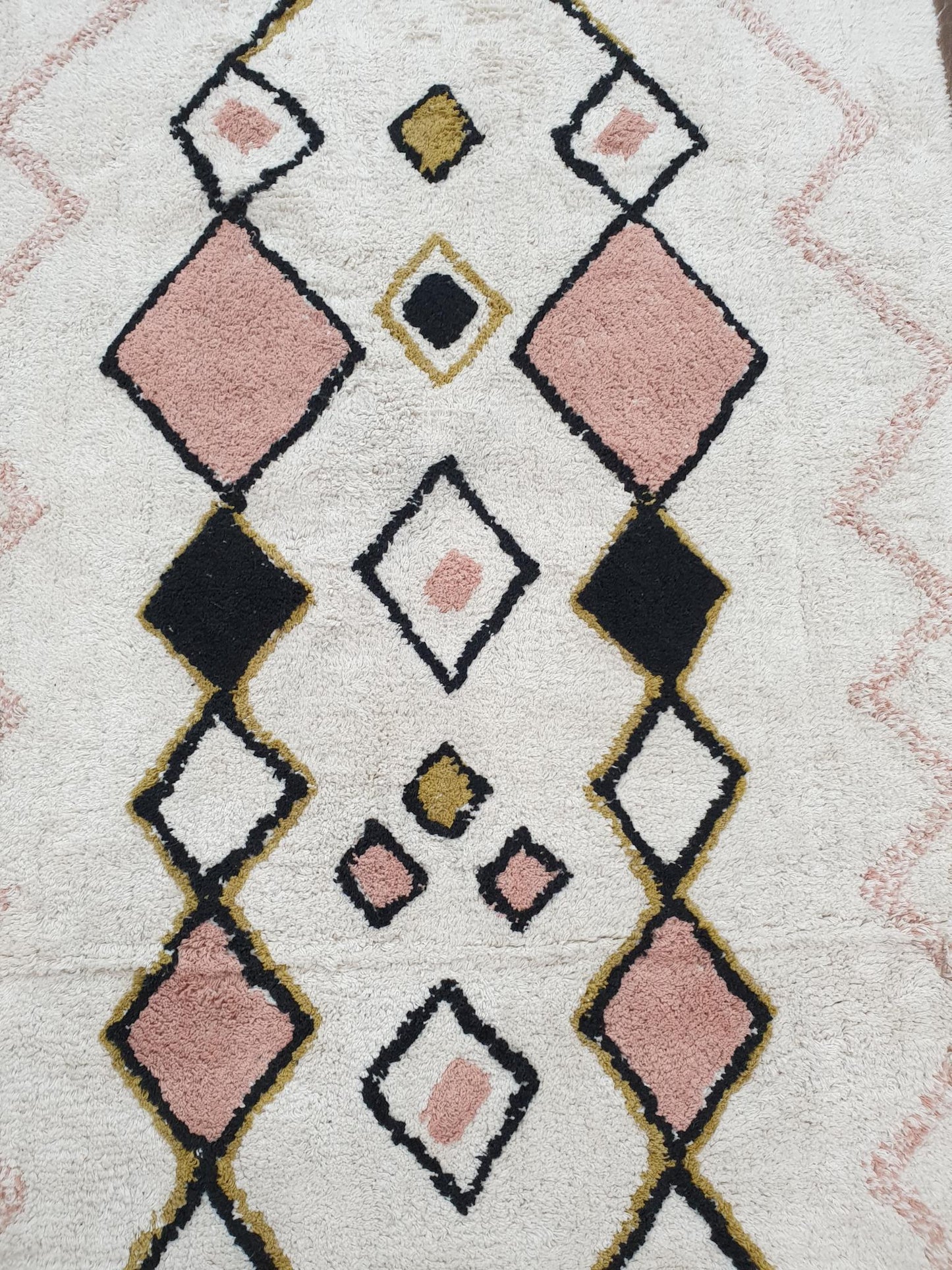 Cotton Rug white 120 x 80cm