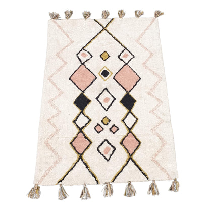 Cotton Rug white 120 x 80cm