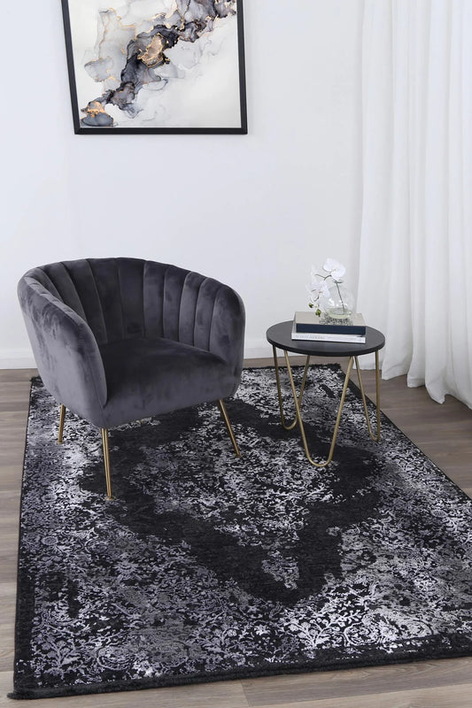 Brooklyn Silver Medallion Rug 290 x 200 cm