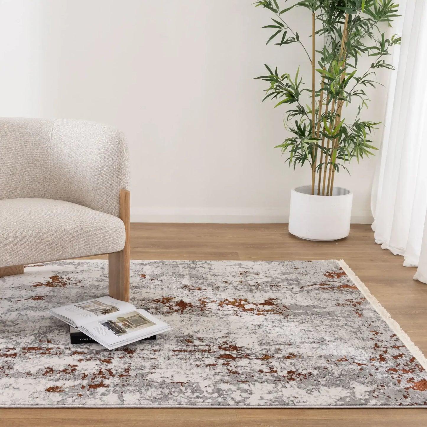 Modern Grey Terracotta Rug 290 x 200cm