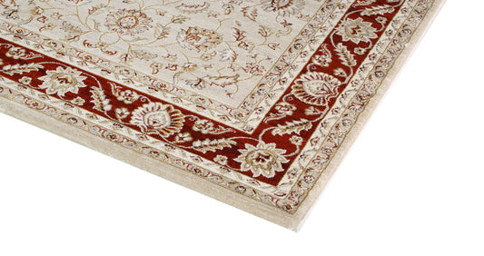 Prague Francesca Cream & Red Traditional Rug 170 x 120 cm