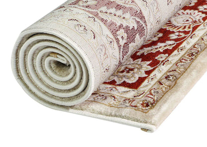 Prague Francesca Cream & Red Traditional Rug 170 x 120 cm